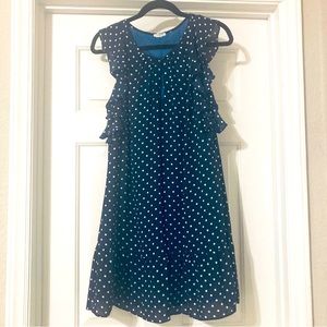 J. Crew Navy Blue Polka Dot Dress